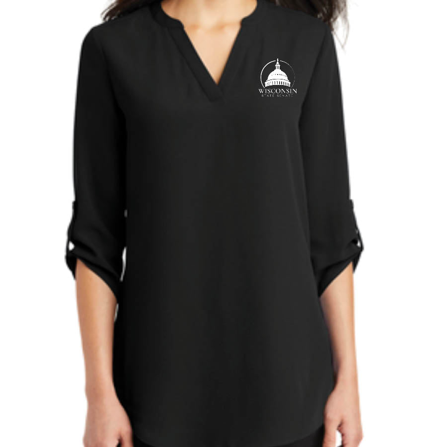 WI Senate - Ladies 3/4 Sleeve Tunic Blouse (2 color options)