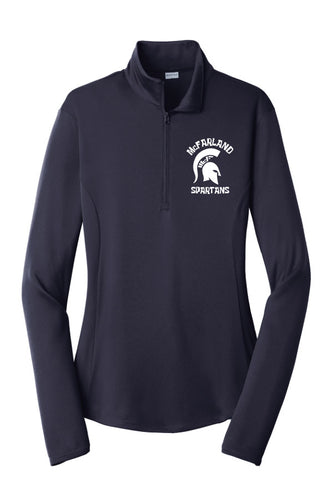 McF Schools - Ladies Spartan  1/4-Zip Performance Pullover (2 color options!)