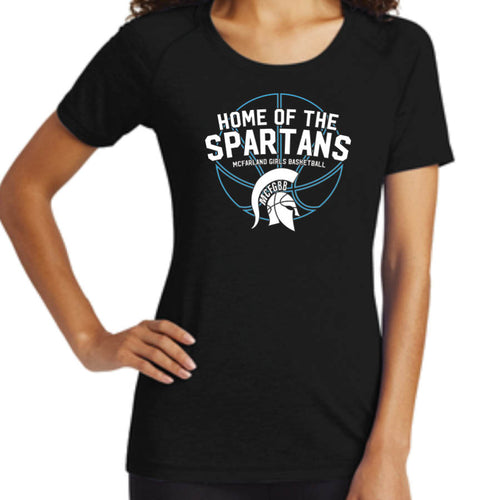Home of the Spartans - PosiCharge Triblend Raglan Tee  (two colors)