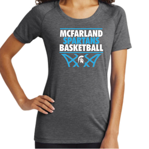 Girls Bball - Ladies PosiCharge Triblend Raglan Tee (two designs)